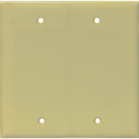 EATON WIRING DEVICES Wiring Wallplate, 4.95 In L, 4.88 In W, 2 -Gang, Polycarbonate, Ivory, High-Gloss PJ23V